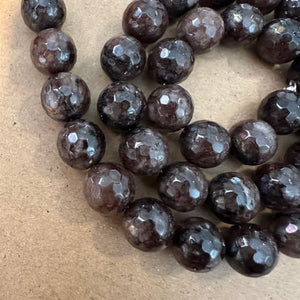 Brown faceted beads