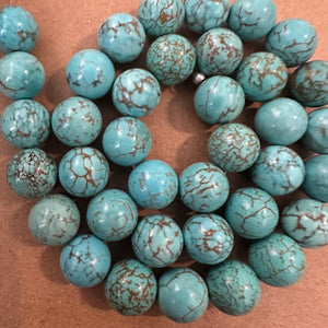 Blue and brown beads