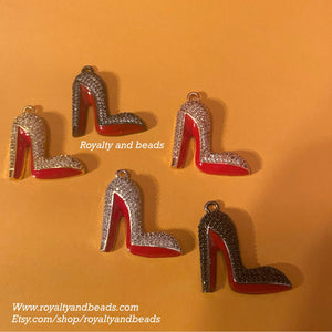 Pave red heel charms.