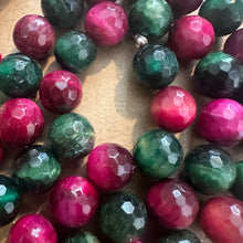Load image into Gallery viewer, Pink and green Tigers eye beads