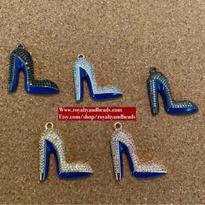 Pave blue heel charms.