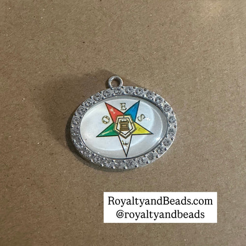 OES oval bling charm.