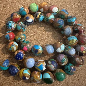 Mixed orange beads.