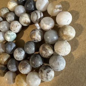 Gray gemstone beads