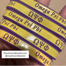 Load image into Gallery viewer, Yellow Omega Psi phi wristband