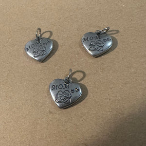 3 mom heart charms