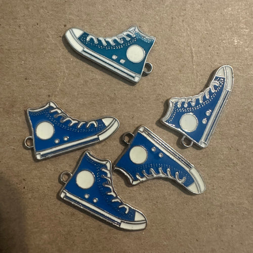 Blue tennis shoe charms.