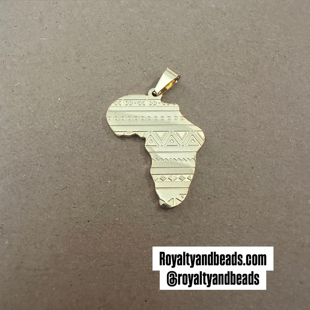 Wavy Gold Africa charm