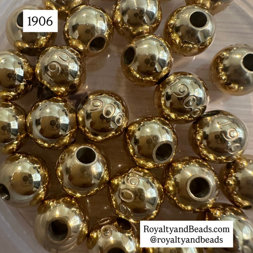 Gold 1906 beads