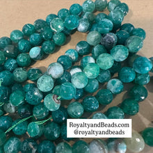 Load image into Gallery viewer, Faceted green beads 12mm