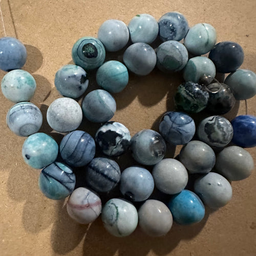Blue mixed agate