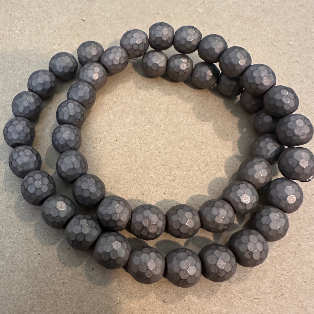 Matte brown beads 8mm