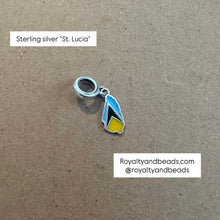 Load image into Gallery viewer, St. Lucia charm (sterling silver)