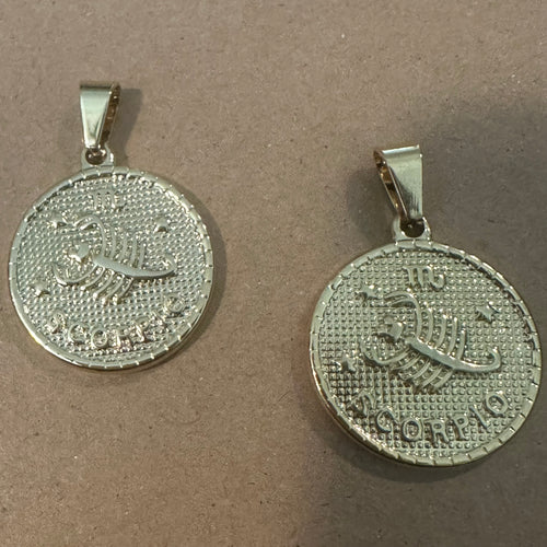 2 Scorpio charms (gold)