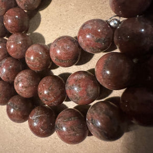 Orange and gray beads