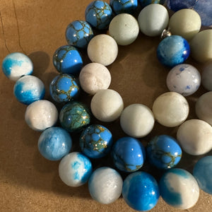 Blue mixed beads