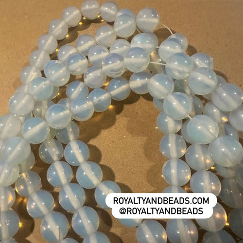 Opalite clear beads 12mm