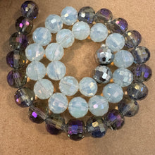 Load image into Gallery viewer, White and gray faceted beads