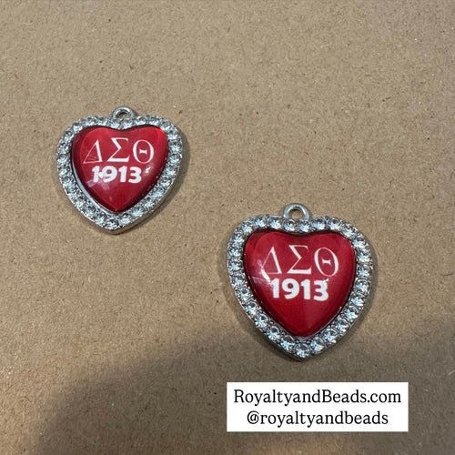 Rhinestone Delta heart