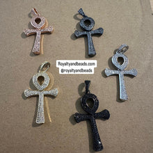 Load image into Gallery viewer, Pave ankh charm.