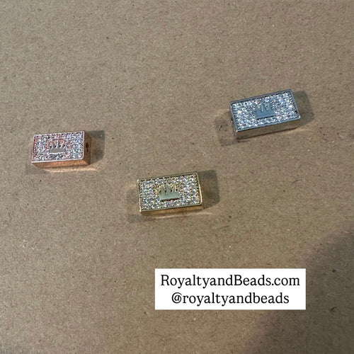 Pave crown charms