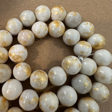 Load image into Gallery viewer, White and gold beads