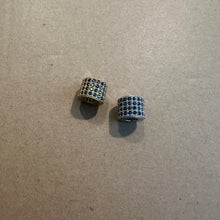 Load image into Gallery viewer, 2 pave bead charms (black)