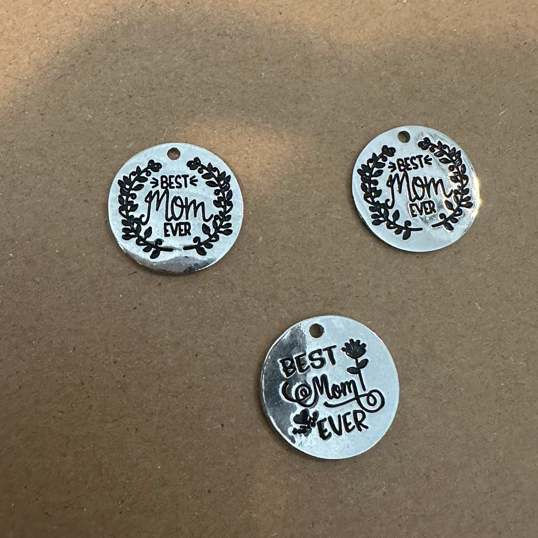 3 silver mom charms