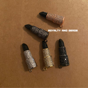 Black Pave Lipstick charms.