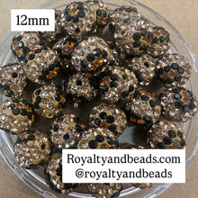 Load image into Gallery viewer, Leopard pave beads 12mm