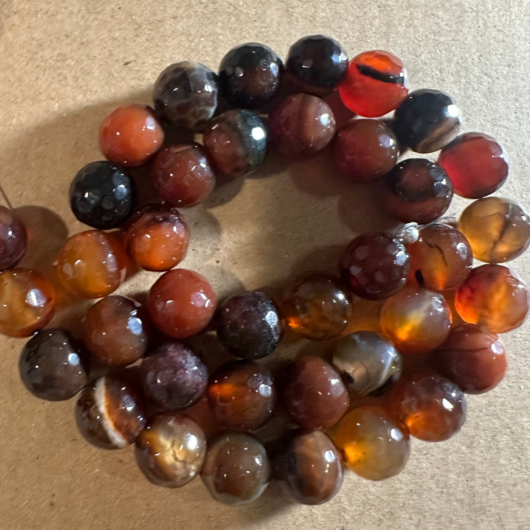 Brown agate beads*