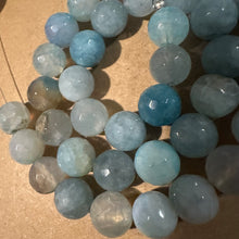 Load image into Gallery viewer, Icy Blue agate beads