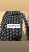 Load image into Gallery viewer, Black onyx faceted beads (matte)