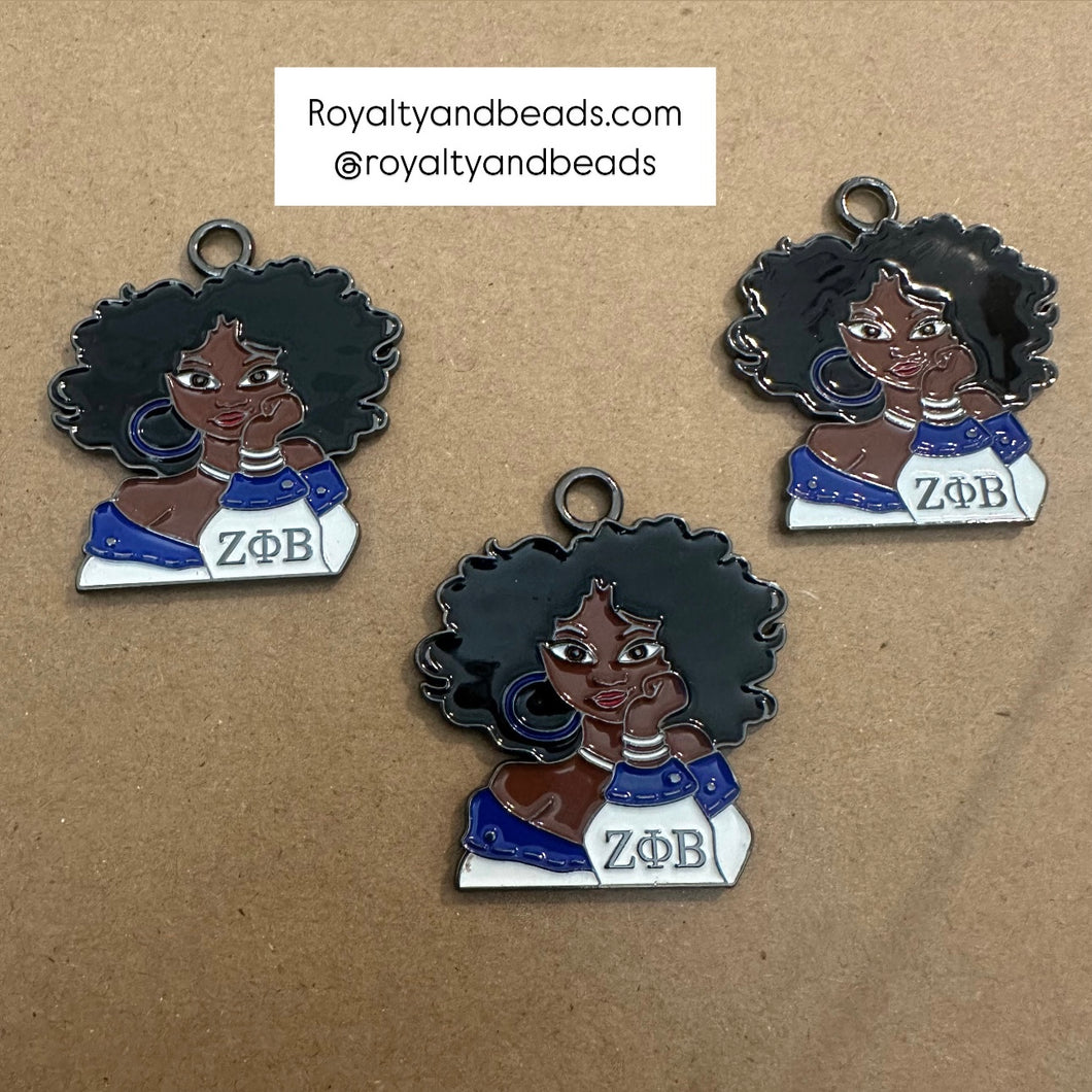 Zeta soror girl charm.