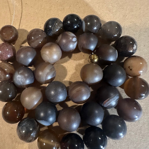 Brown mixed beads