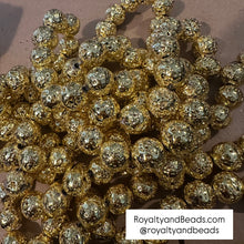 Load image into Gallery viewer, Gold rocks beads 12mm
