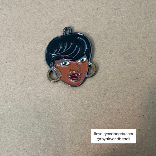 Black lady hair charm