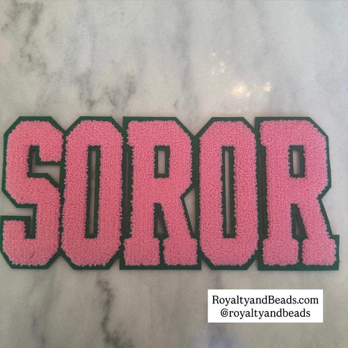 Pink and green SOROR patch