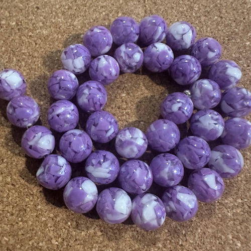 Purple and white beads