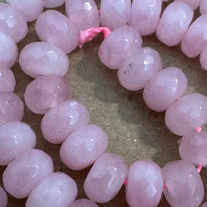 Pink crystal beads 8mm