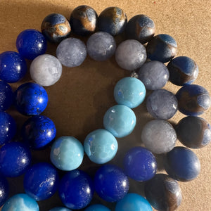 Blue mixed beads