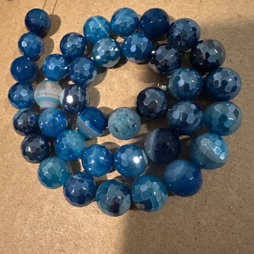 Blue agate beads