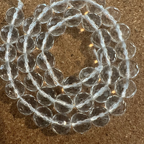 Clear quartz beads.