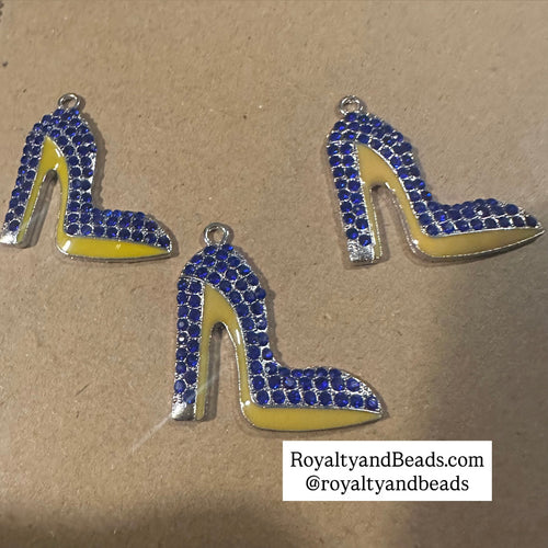 Blue Heel shoe charms
