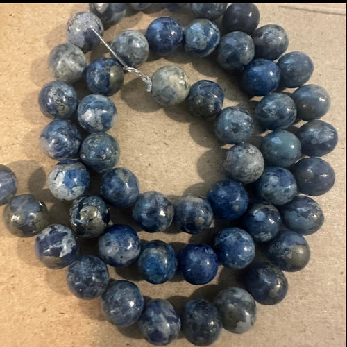 Blue and gray beads 8mm