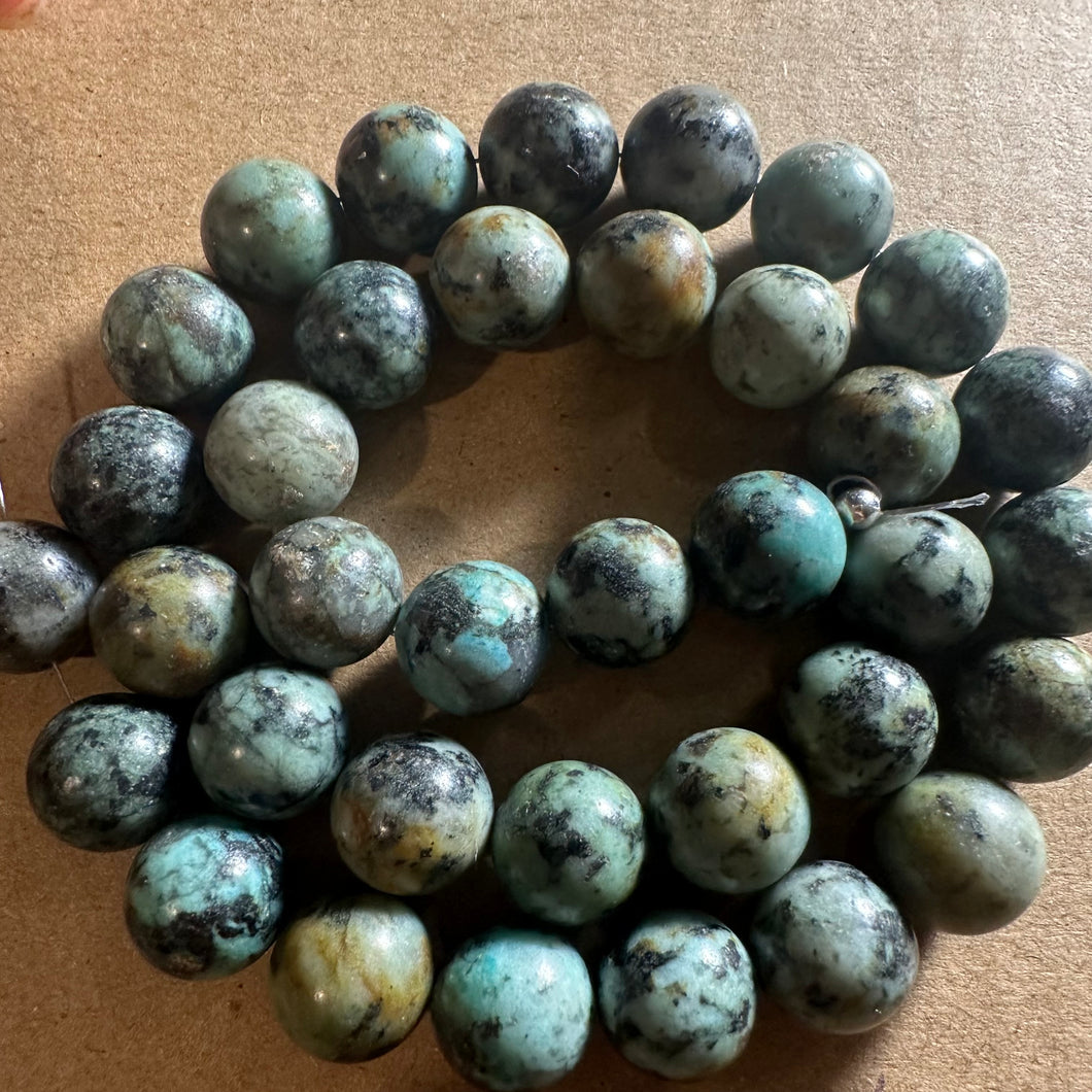 Blue and black beads