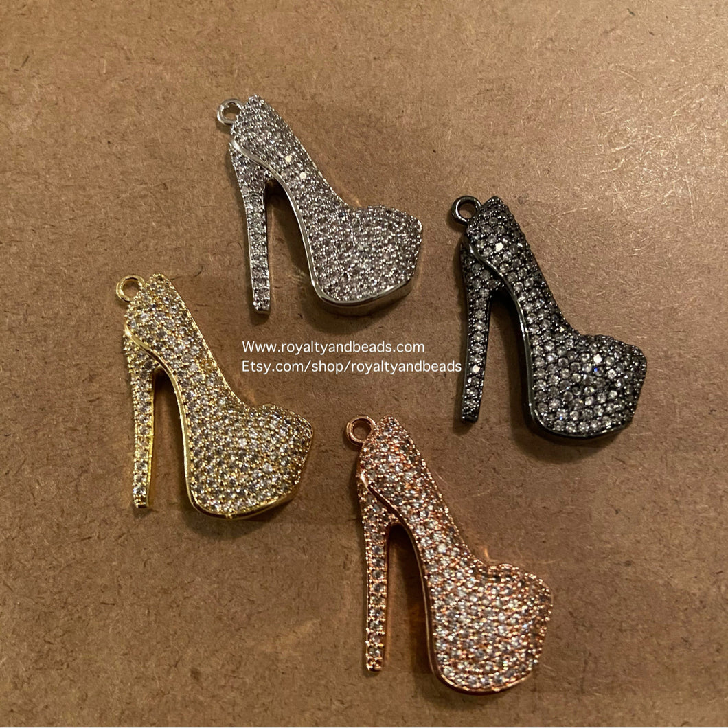 Pave heel charms.