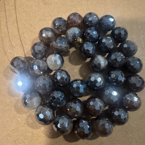 Shiny Dark brown agate beads
