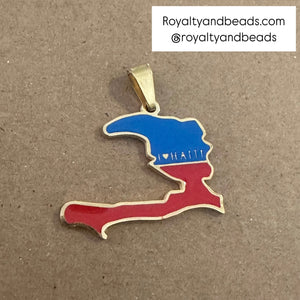 Gold Haiti charm