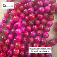 Load image into Gallery viewer, Pink agate beads 12mm
